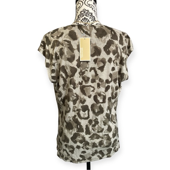 MICHAEL Michael Kors | NWT Women’s Leopard Print Sleeveless Blouse - Picture 2 of 6